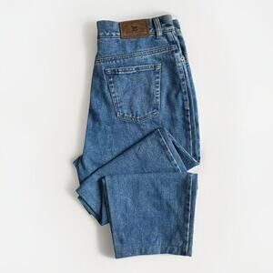 Ralph Lauren Jeans Co Womens Vintage Mom Denim Size 12 Petite Blue 90s Baggy